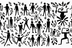 Warli mental health tattoo idea