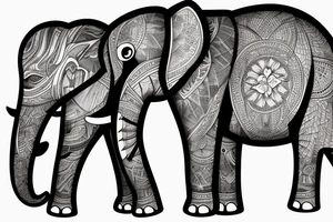 Elephant mental health tattoo idea