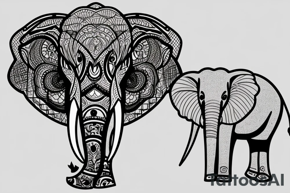 Elephant mental health tattoo idea