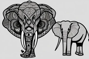 Elephant mental health tattoo idea