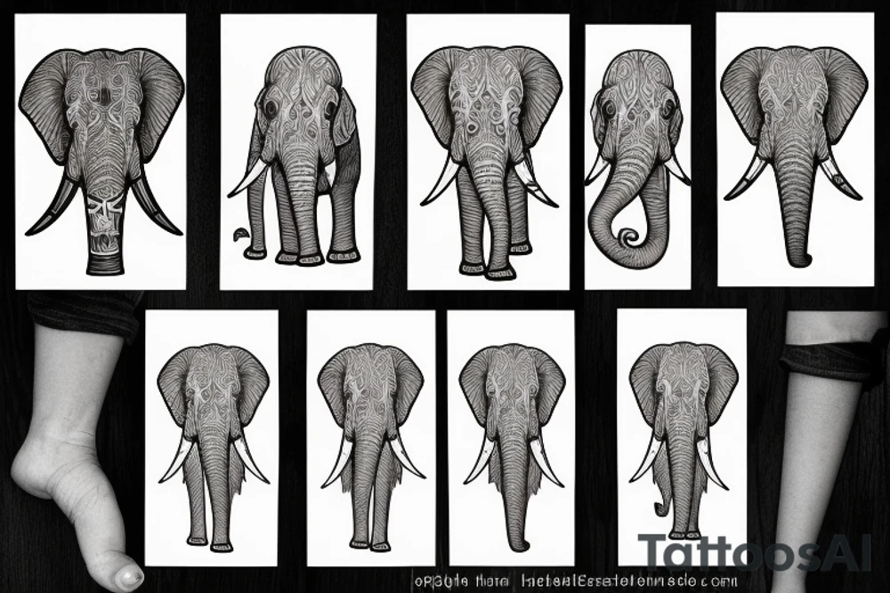 Elephant mental health tattoo idea