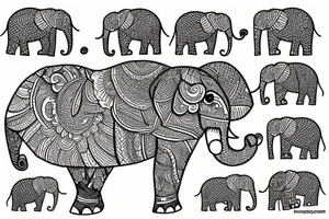 Elephant mental health tattoo idea