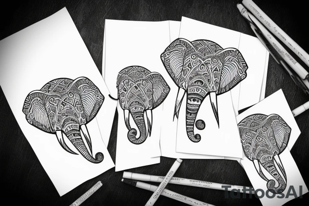 Elephant mental health tattoo idea