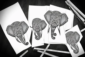 Elephant mental health tattoo idea