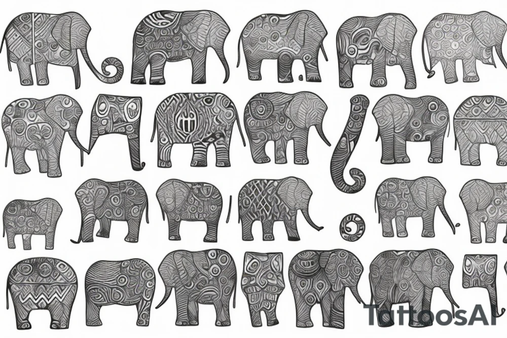 Elephant mental health tattoo idea