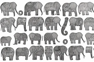 Elephant mental health tattoo idea