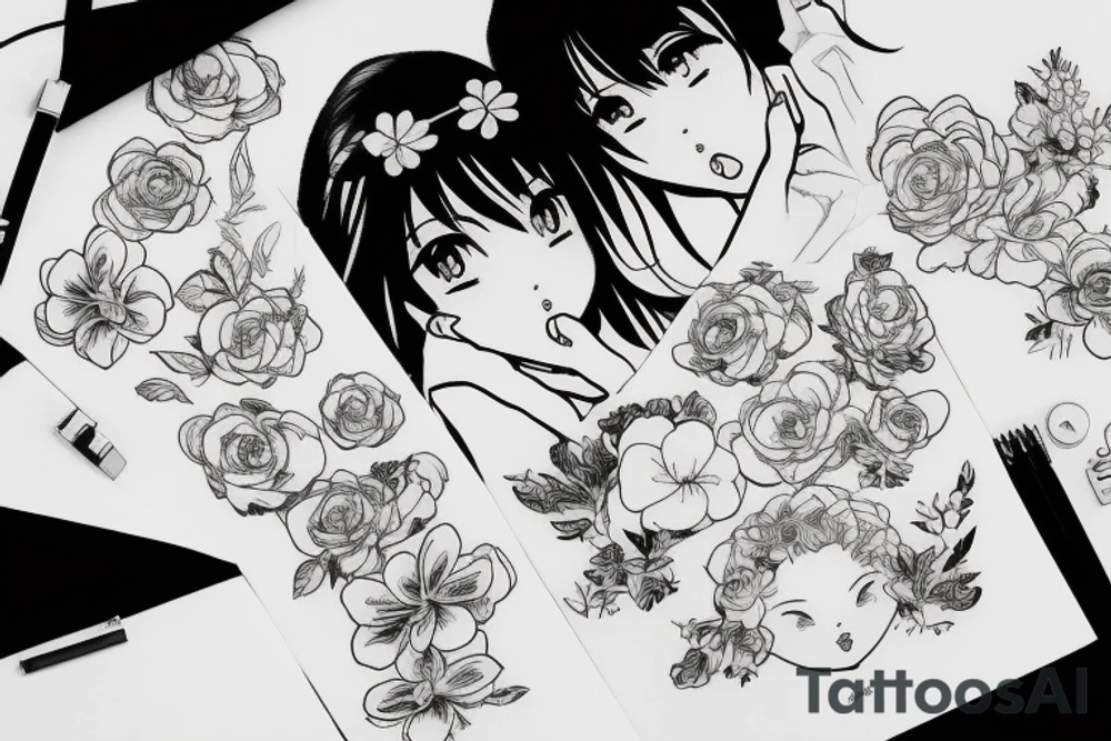 kyouko hori kissing mai sakurajima tattoo idea