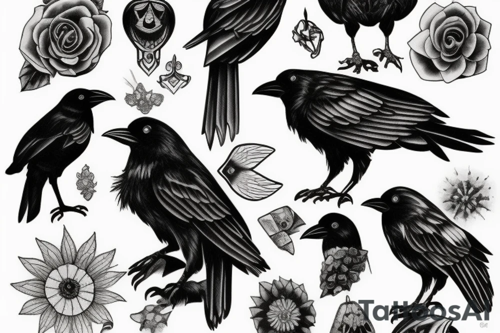 Crow Cover Up tattoo idea