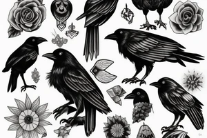 Crow Cover Up tattoo idea