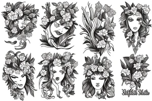 Narzissus flower tattoo idea