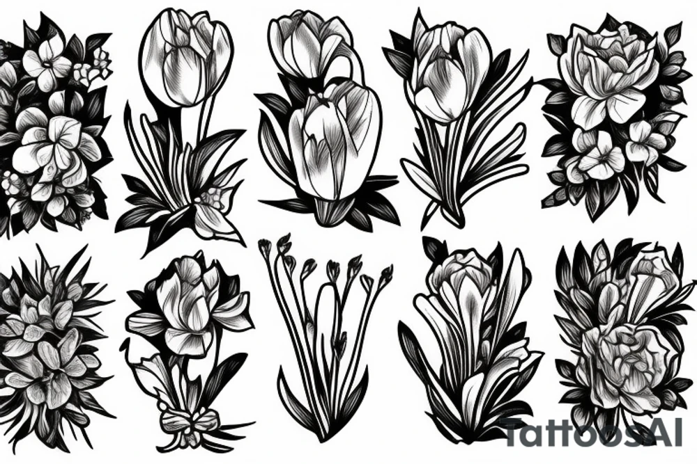 Narzissus flower tattoo idea