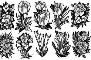 Narzissus flower tattoo idea