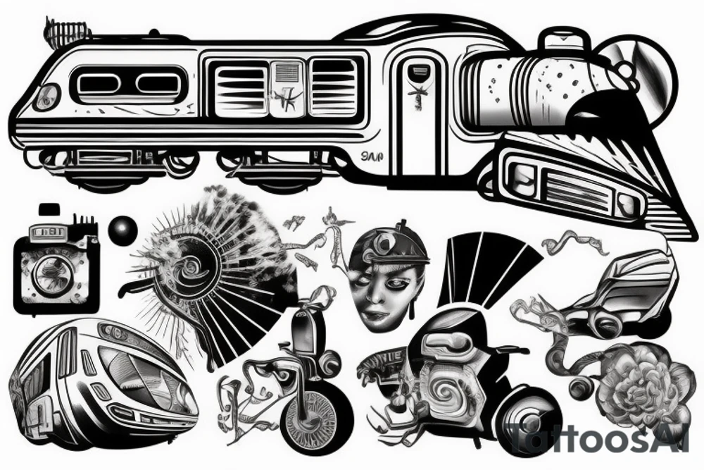 Mercury Train, Speed, Futuristic tattoo idea