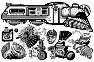 Mercury Train, Speed, Futuristic tattoo idea