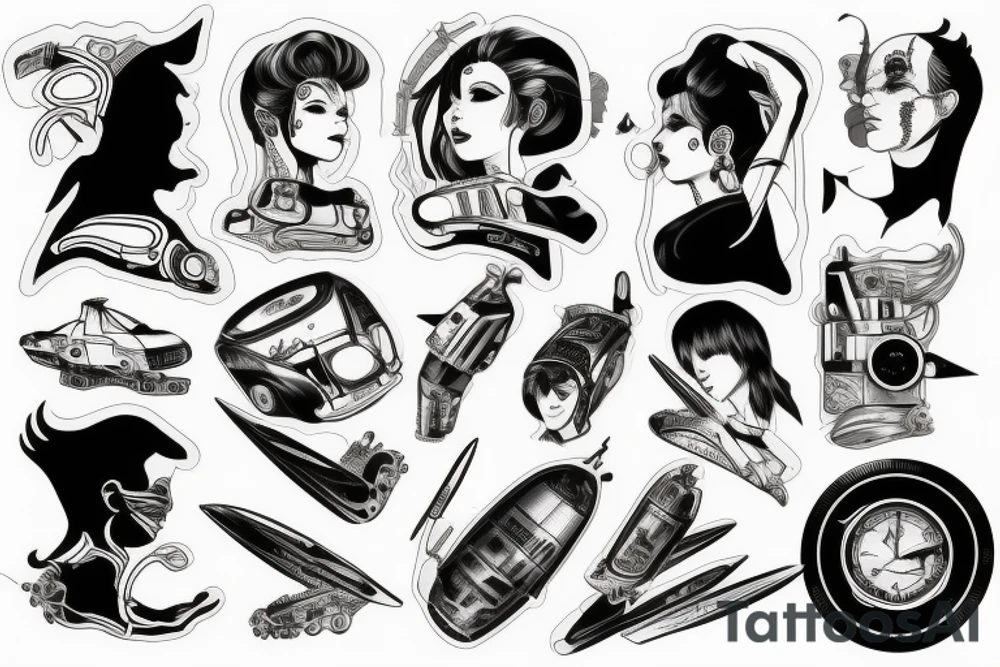 Mercury Train, Speed, Futuristic tattoo idea