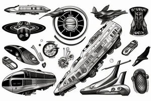 Mercury Train, Speed, Futuristic, tattoo idea
