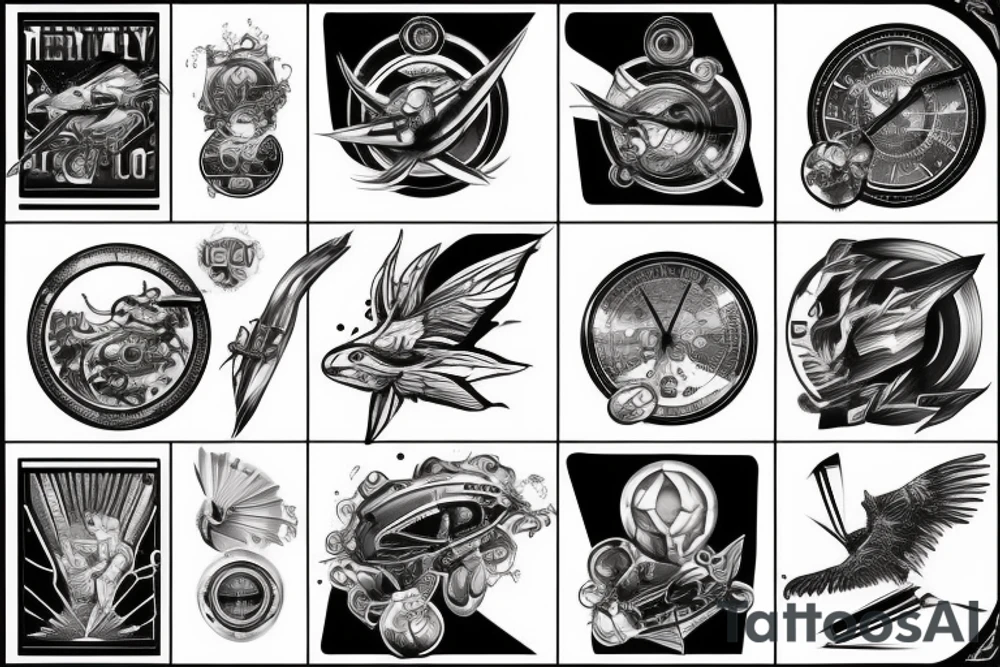 Mercury Train, Speed, Futuristic, tattoo idea