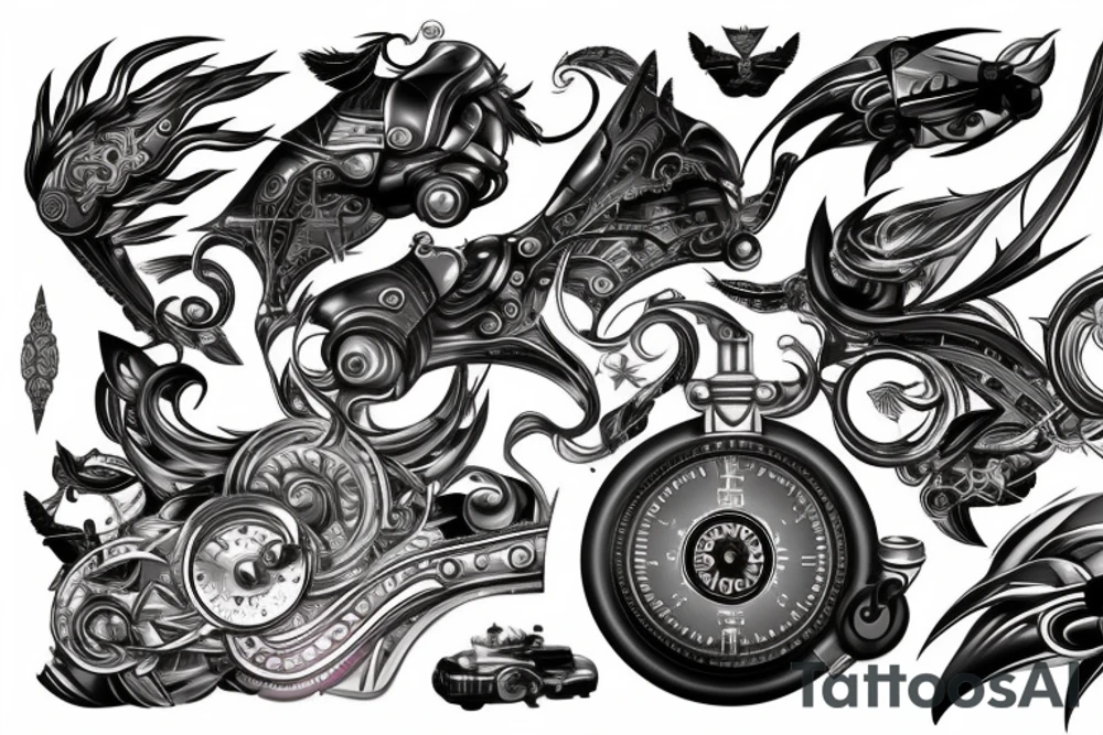 Mercury Train, Speed, Futuristic, tattoo idea