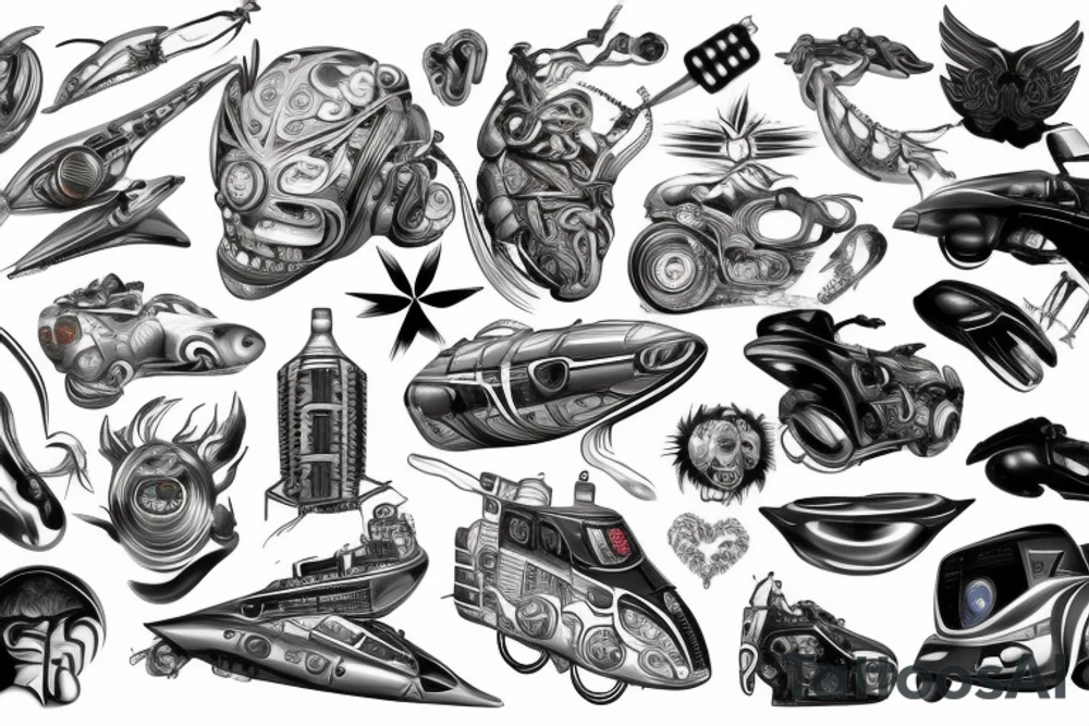 Mercury Train, Speed, Futuristic, tattoo idea
