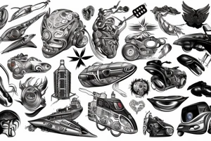Mercury Train, Speed, Futuristic, tattoo idea