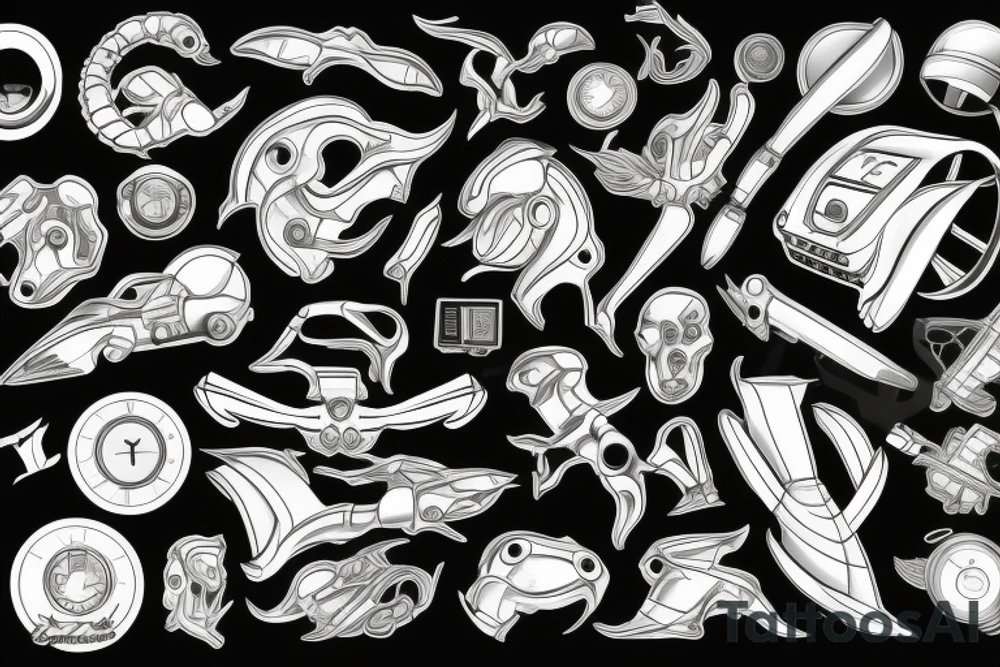 Mercury Train, Speed, Futuristic, tattoo idea