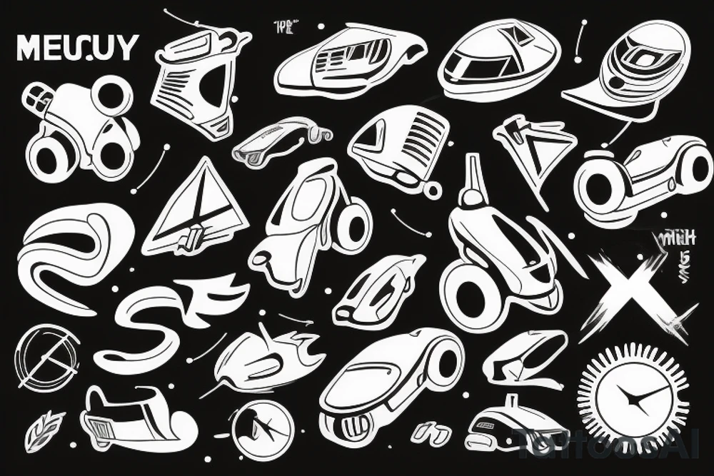 Mercury Train, Speed, Futuristic, tattoo idea