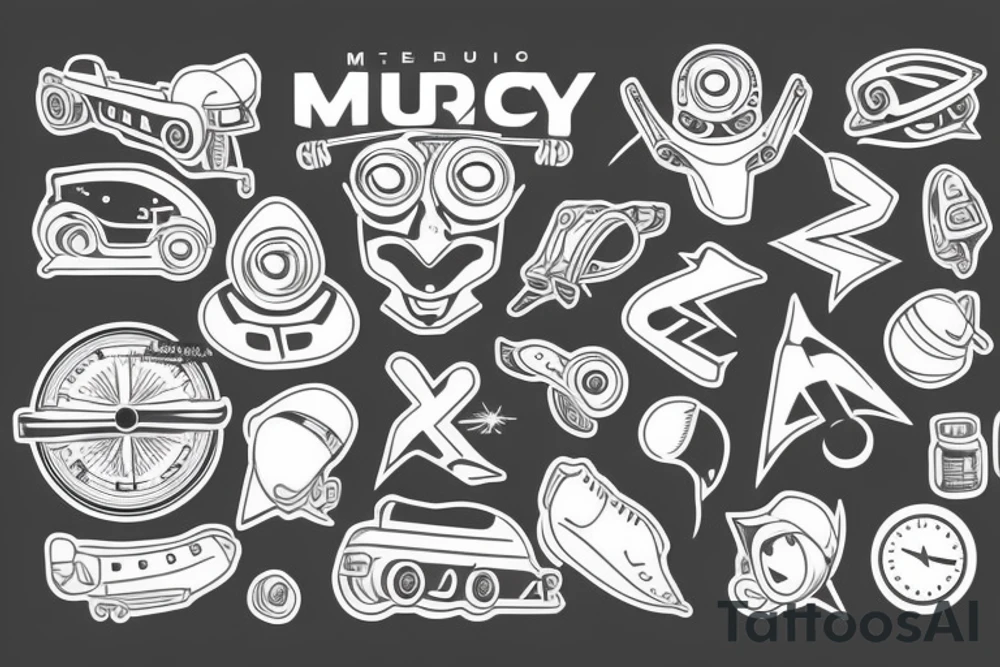 Mercury Train, Speed, Futuristic, tattoo idea