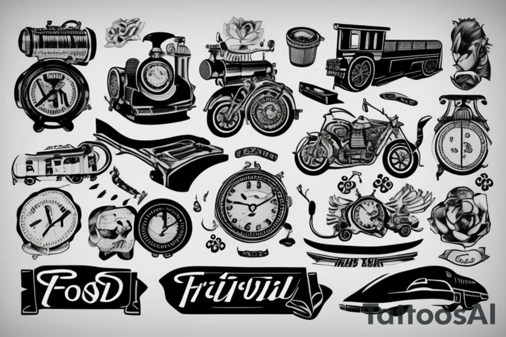 Train, Speed, Retro, tattoo idea