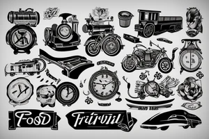 Train, Speed, Retro, tattoo idea