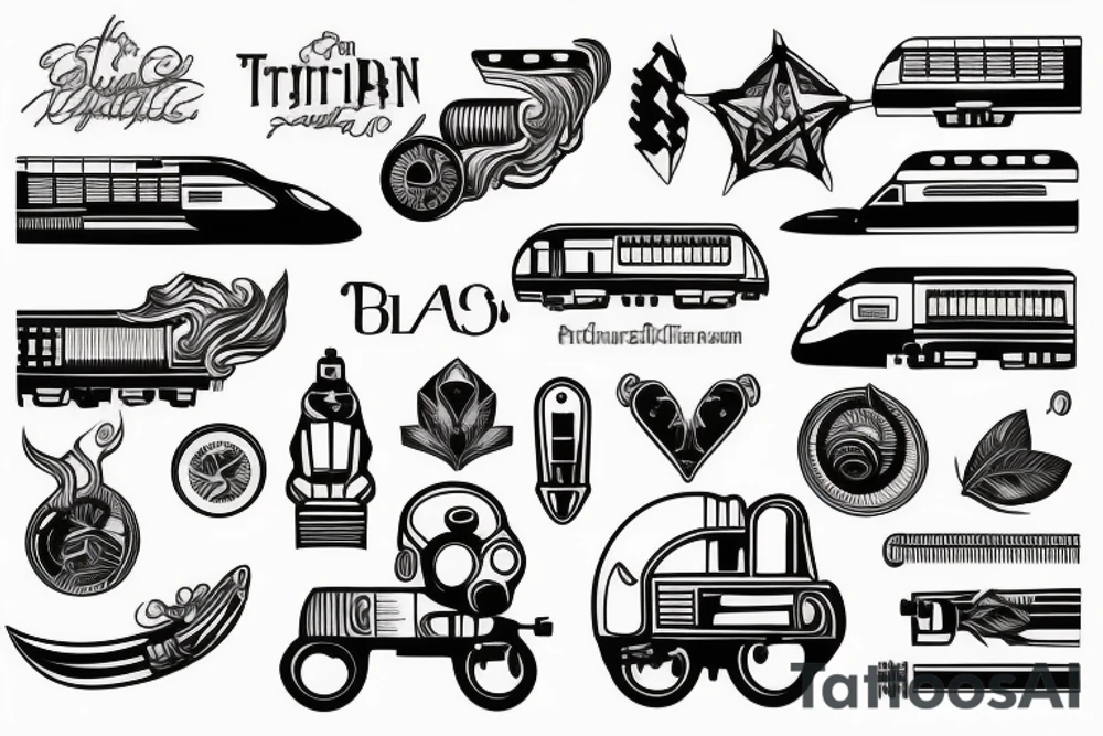 Train, Speed, Futuristic tattoo idea