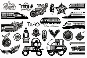 Train, Speed, Futuristic tattoo idea