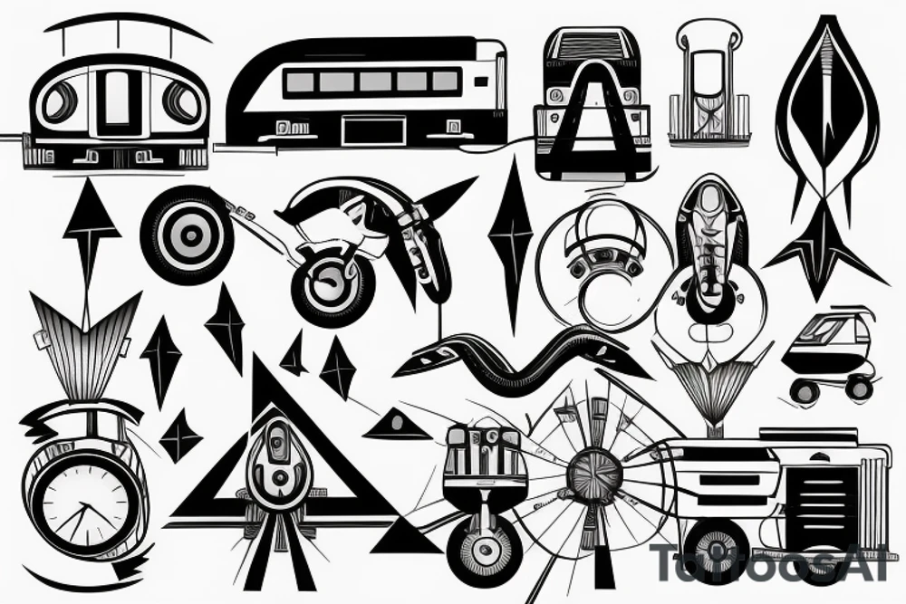 Train, Speed, Futuristic tattoo idea