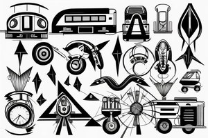 Train, Speed, Futuristic tattoo idea