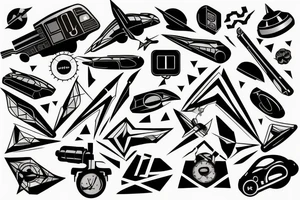 Train, Speed, Futuristic tattoo idea