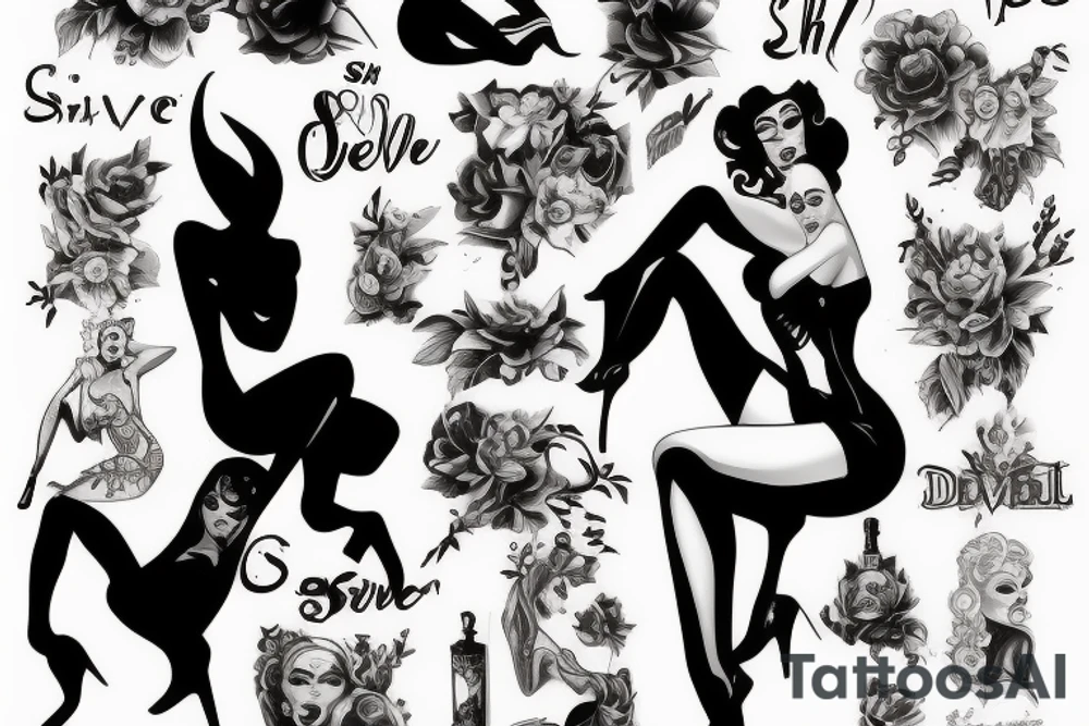 She devil pin up girl tattoo idea