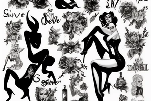 She devil pin up girl tattoo idea