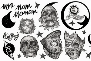 man on the moon tattoo idea