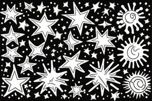 exploding star tattoo idea