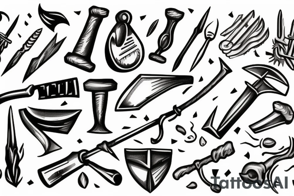 pick axe tattoo idea