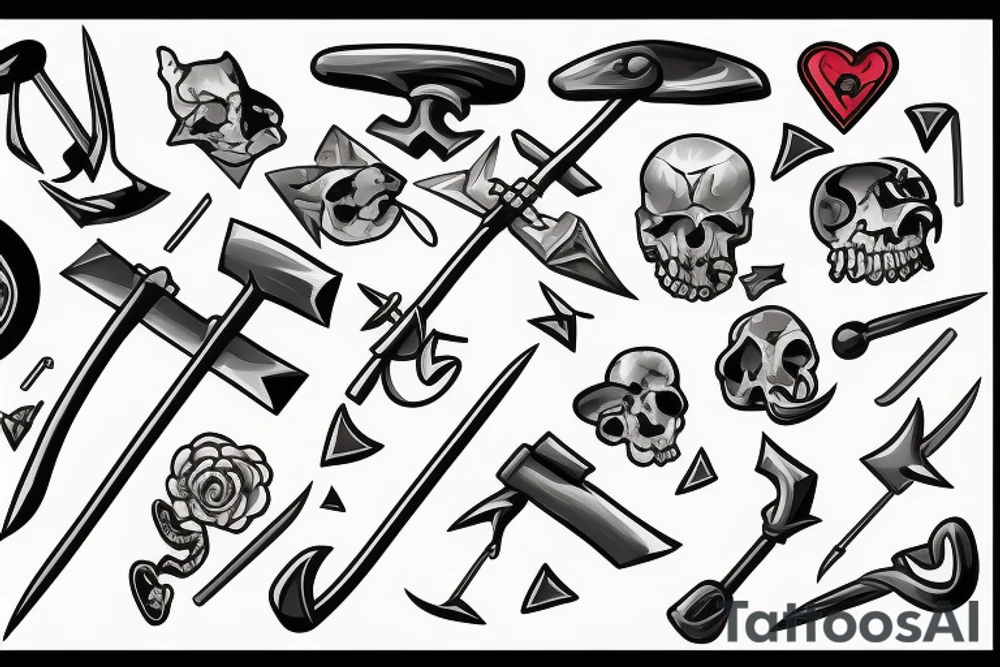 pickaxe tattoo idea