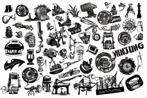 industrial mining site tattoo idea