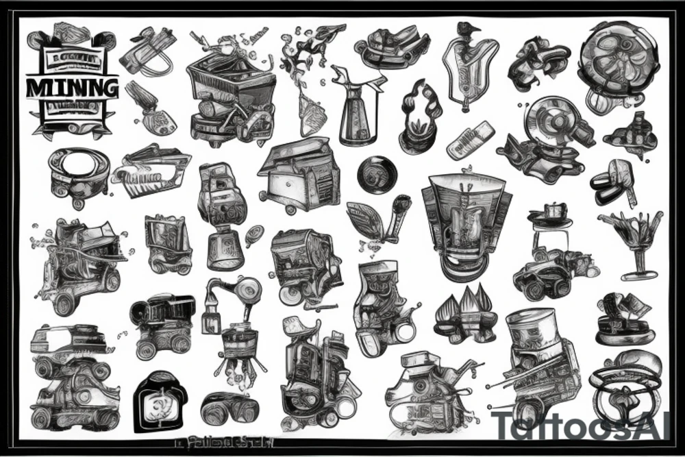 industrial mining site tattoo idea