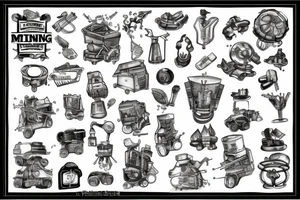 industrial mining site tattoo idea
