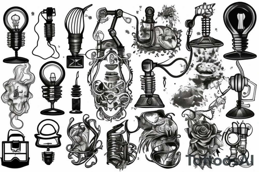 mining lamp tattoo idea