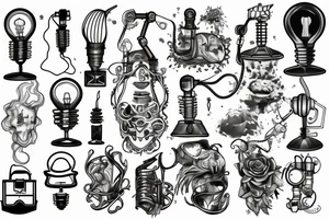 mining lamp tattoo idea