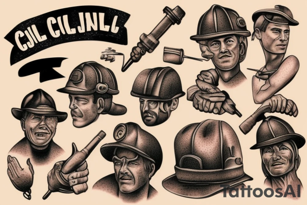 coal miner tattoo idea