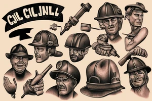 coal miner tattoo idea