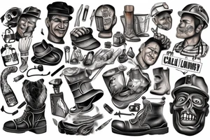 coal miner tattoo idea