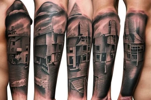 coal mine shaft tattoo idea