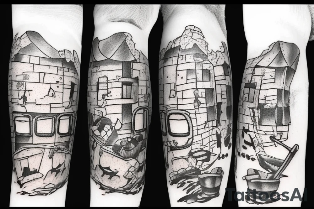 coal mine shaft tattoo idea